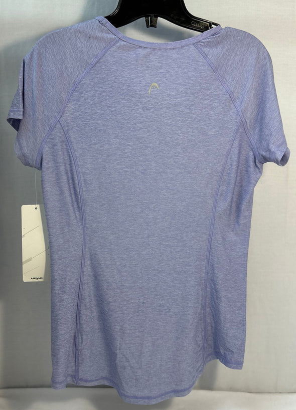 Ladies Active Wear Top, Lilac, Size Small, Poly/Spandex, NEW