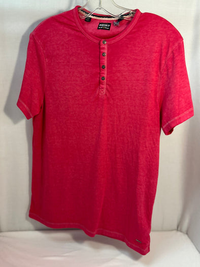Ladies Short Sleeve Shirt, Pink, Size Medium