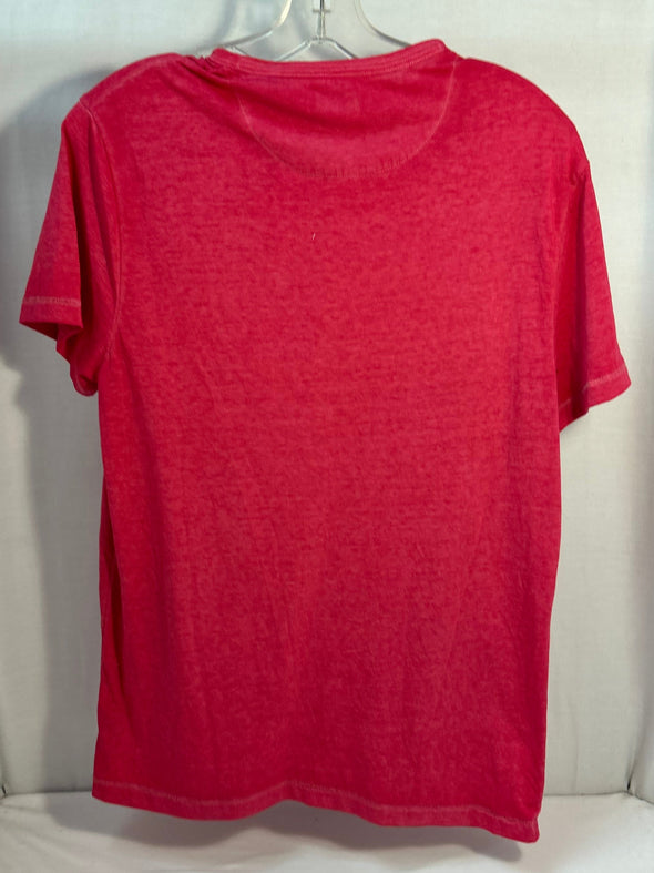 Ladies Short Sleeve Shirt, Pink, Size Medium