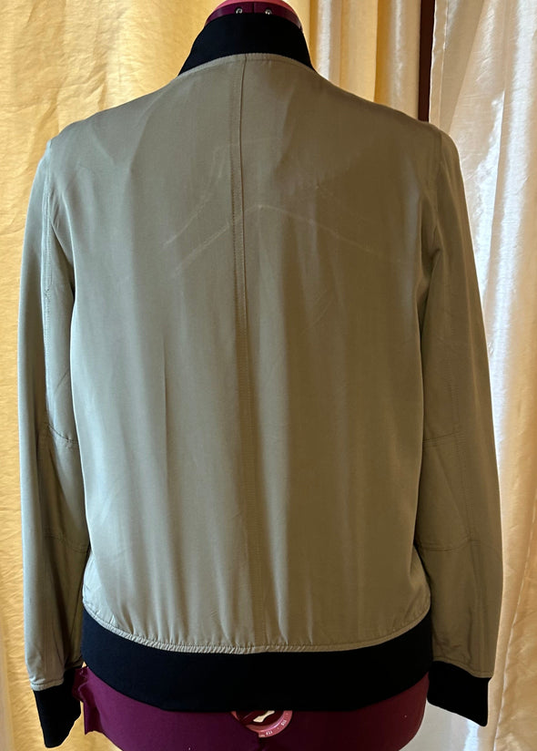 Bomber Jacket, Khaki Green, Size Medium