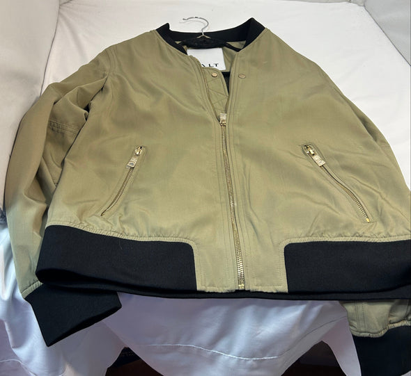 Bomber Jacket, Khaki Green, Size Medium