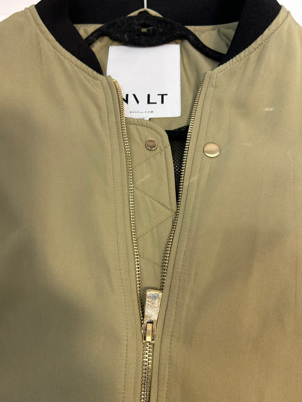 Bomber Jacket, Khaki Green, Size Medium