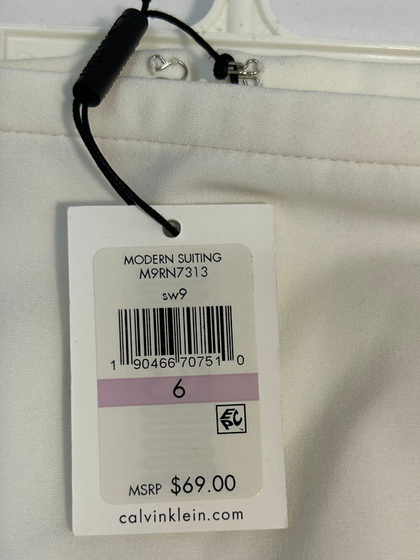 Ladies Lined White Suit Skirt, Size 6