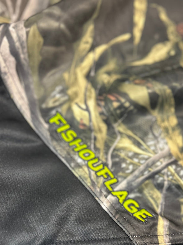 Casual Camo Fishing Hoodie, 100% Polyester, 3X, NEW