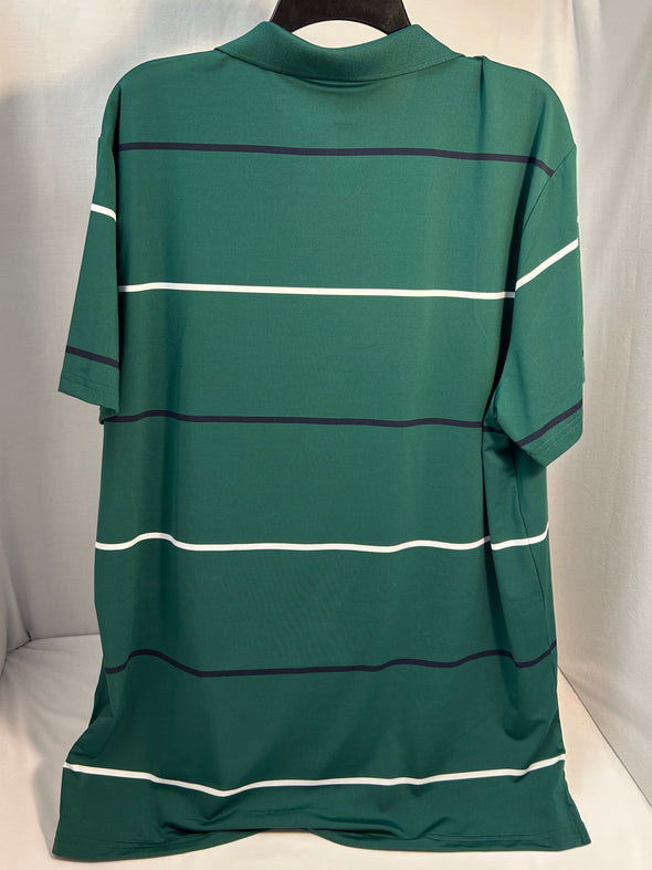 Men’s Green Stripe Golf Shirt, XL