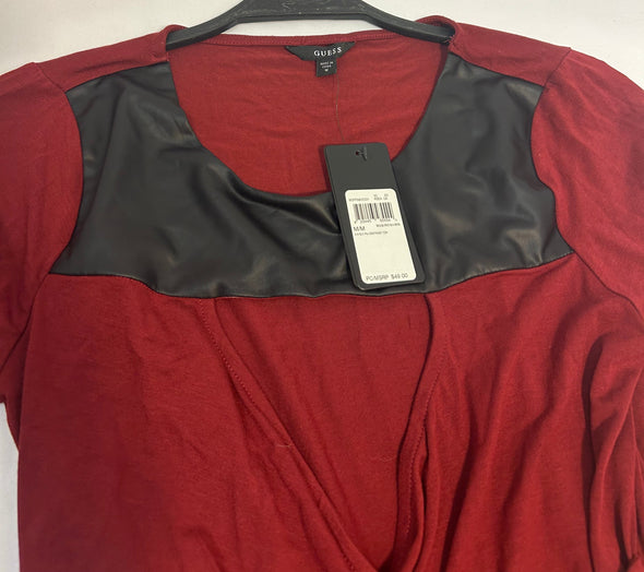 Ladies Long Sleeve Dress, Burgundy, Medium, NEW
