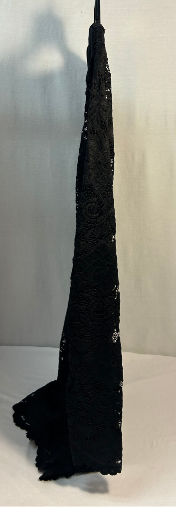 Long Sleeve, V-Neck Lace Dress, Black, Medium, NEW