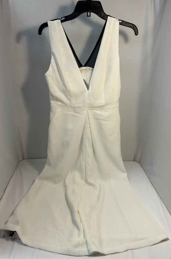 Women's Coulotte, White/Black, Size Small, Polyester