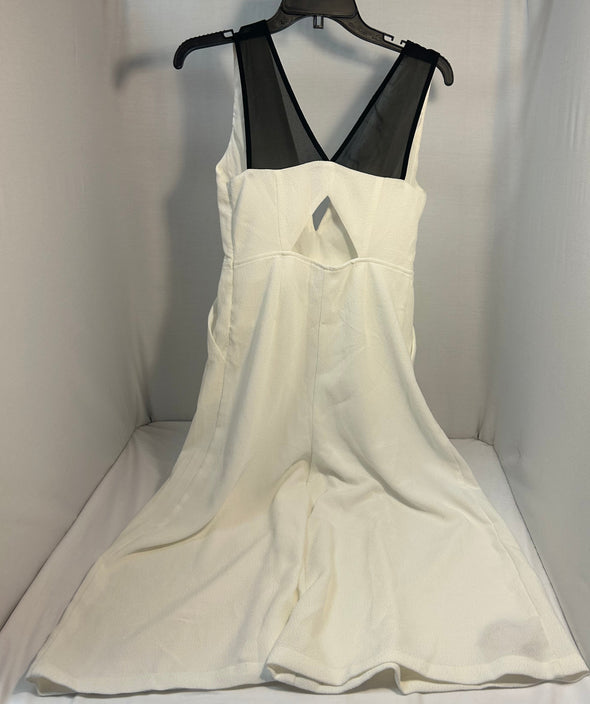 Women's Coulotte, White/Black, Size Small, Polyester