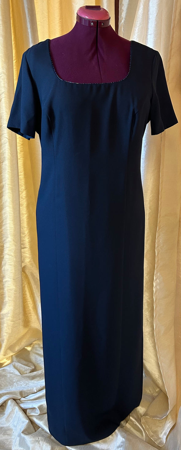 2-Piece Designer Brand Maxi Dress Jacket Ensemble, Size 16
