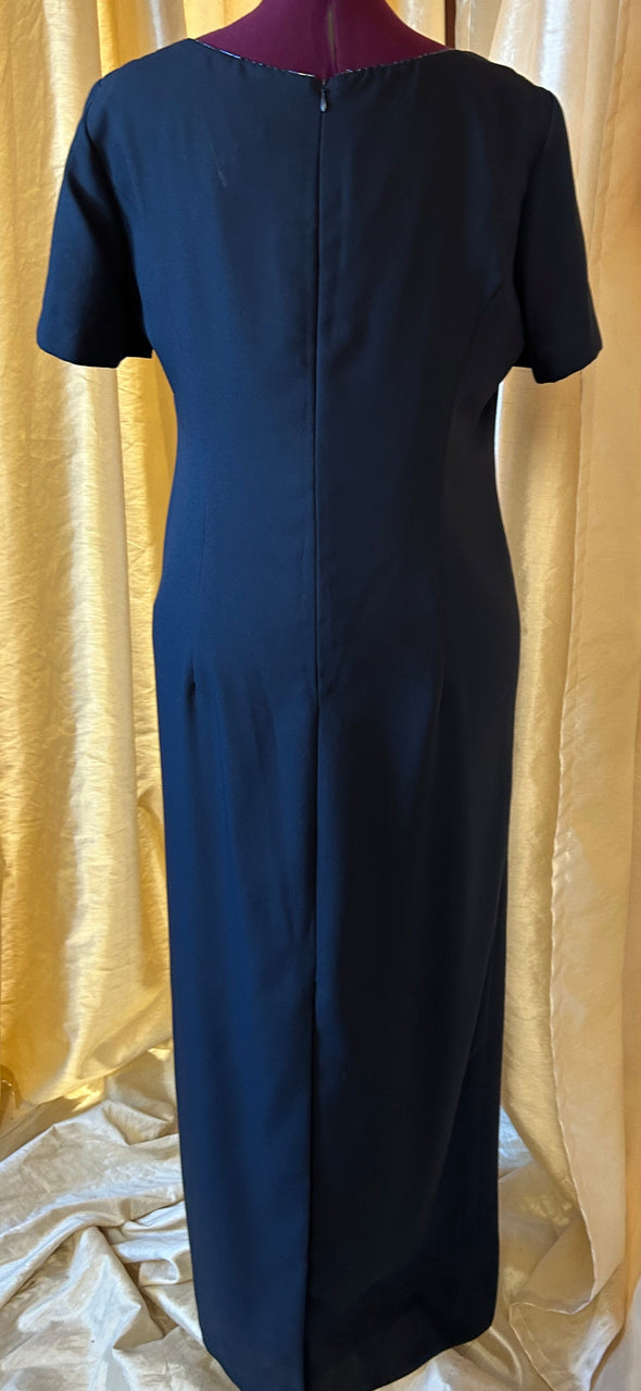 2-Piece Designer Brand Maxi Dress Jacket Ensemble, Size 16