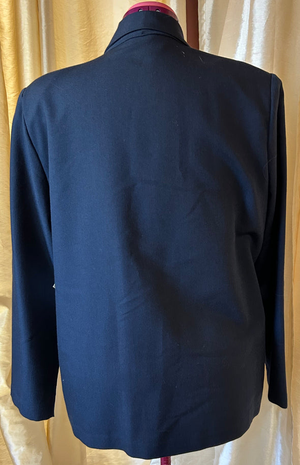 Ladies 1-Button Blazer, Black, 16P, NEW