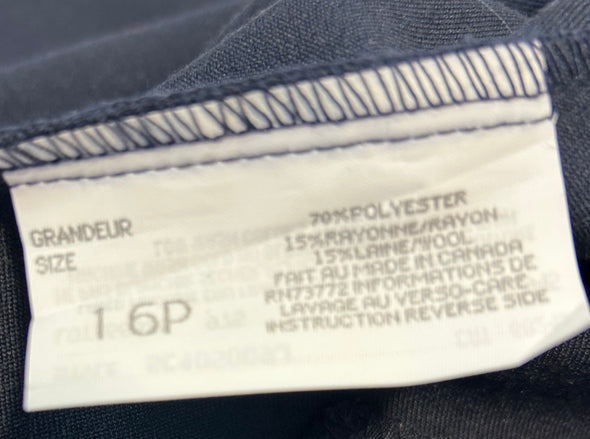 Ladies 1-Button Blazer, Black, 16P, NEW