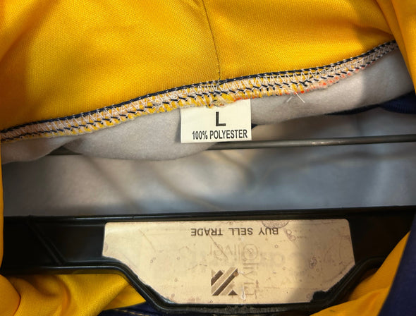 2-Piece Hoodie/Pants Set, Royal/Yellow With Logo, Men's Large