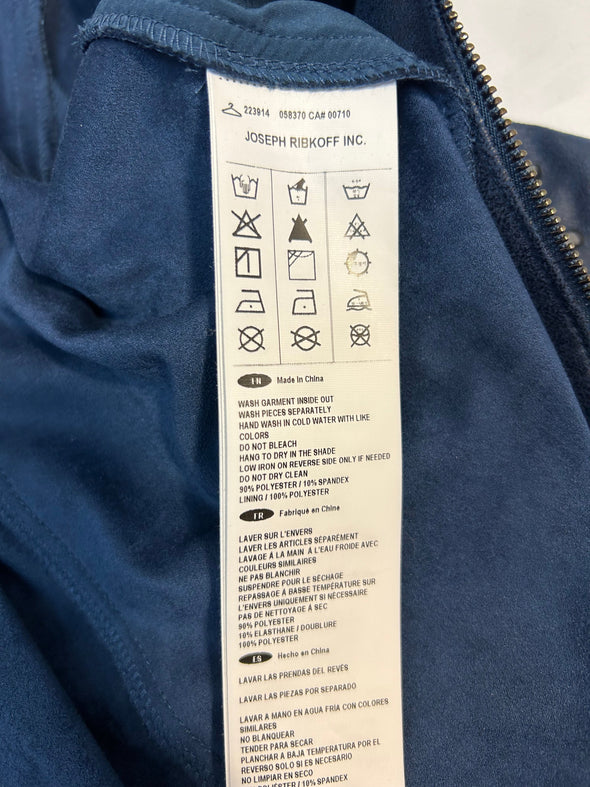 Crop Jacket, Canadian Design Brand, Split Collar, Faux Zipper, LG