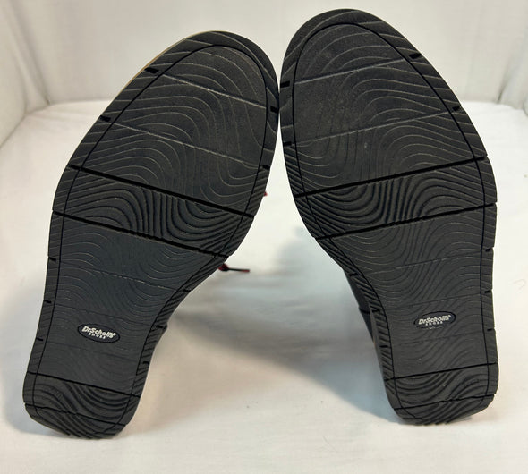 Ankle Lace Up Bootie, Hiking, With Faux Fur, Black, Size 8