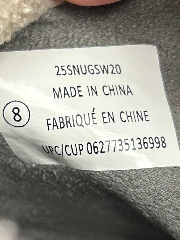 Ankle Lace Up Bootie, Hiking, With Faux Fur, Black, Size 8