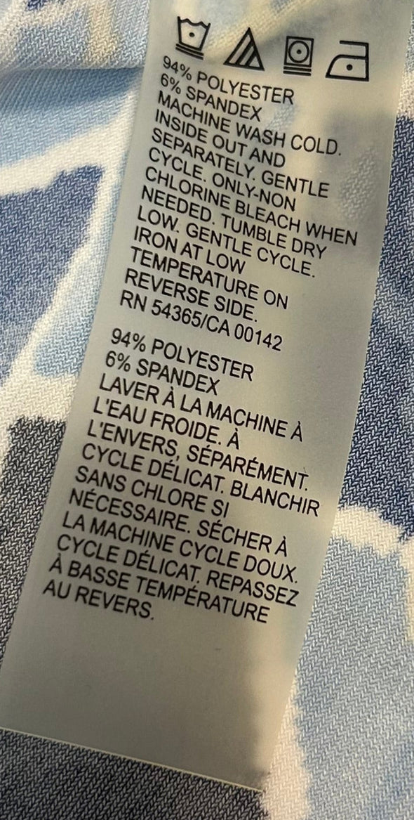 Long Sleeve Blouse, Geometric Mint, Medium,