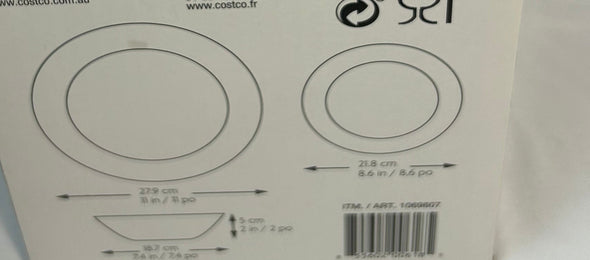 Melamine Dinnerware Set, Blue, New