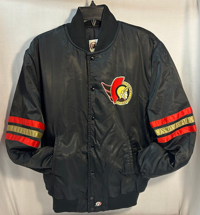 NHL Team Jacket, Black/Red, Men's Size Medium