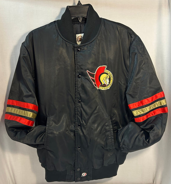 NHL Team Jacket, Black/Red, Men's Size Medium