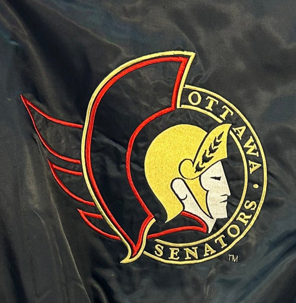 NHL Team Jacket, Black/Red, Men's Size Medium