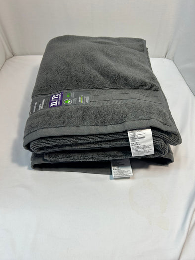 2 Towels, Grey, 35" x 63", NEW