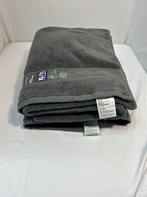 2 Towels, Grey, 35" x 63", NEW
