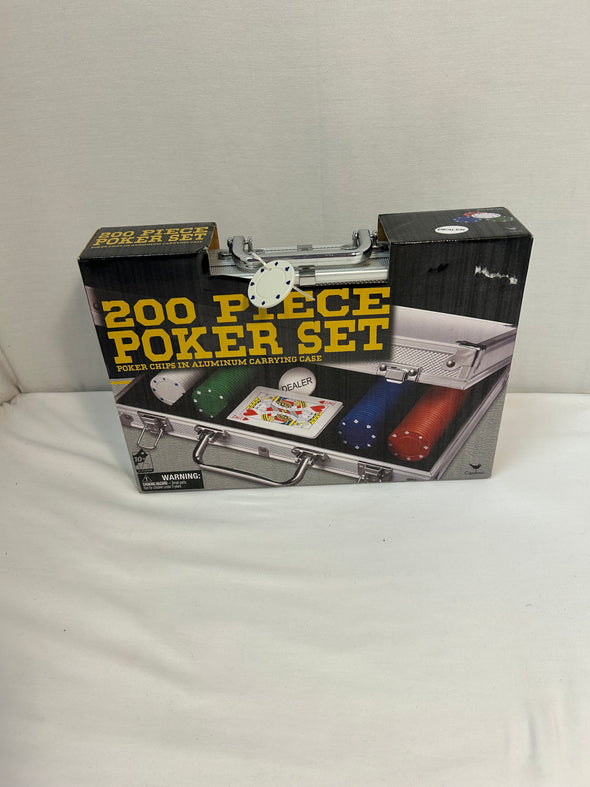 200 Piece Poker Set in Aluminum Carrying Case. New