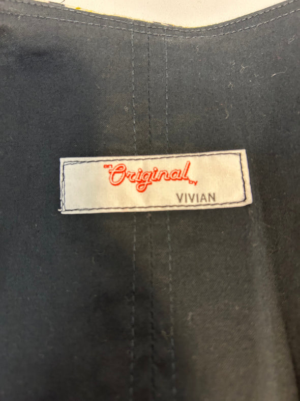 Open Front Long Sleeve Jacket, Black/Beige, Size Large