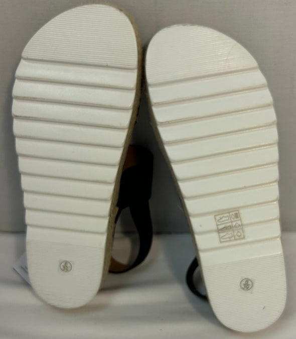 2" Wedge Sandals, Leopard Print/Black, Size 39