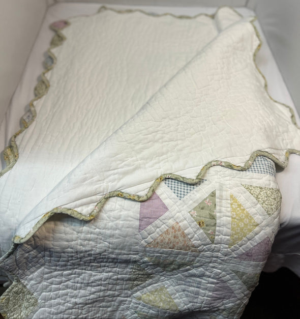 Handmade Quilt, Multi Colour, 86" x 88", Very Good Condition