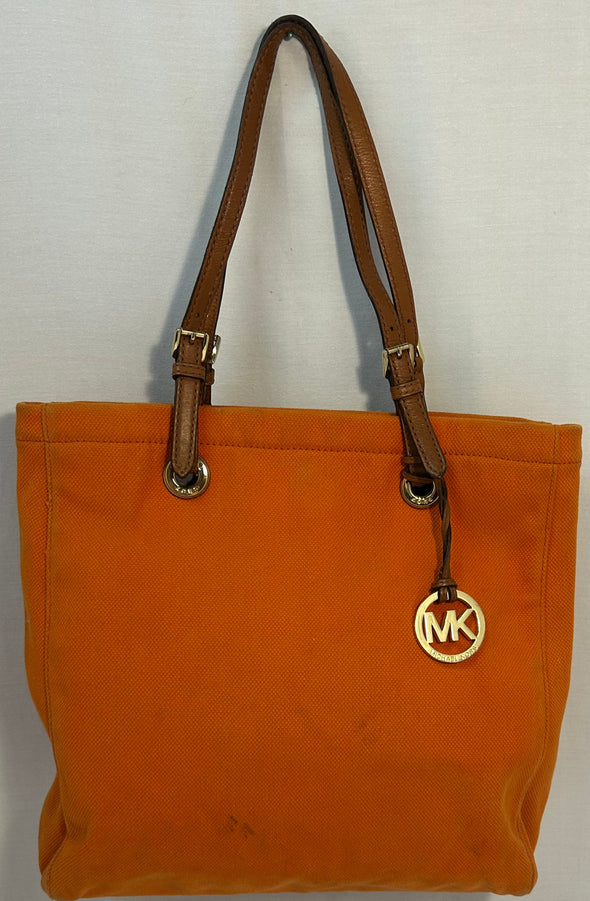 Ladies Tote Bag, Burnt Orange Colour, 17" x 15", Used Condition
