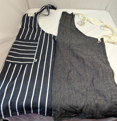 2 Aprons, Stripe Pattern, Chevron Pattern, 26" x 35", NEW