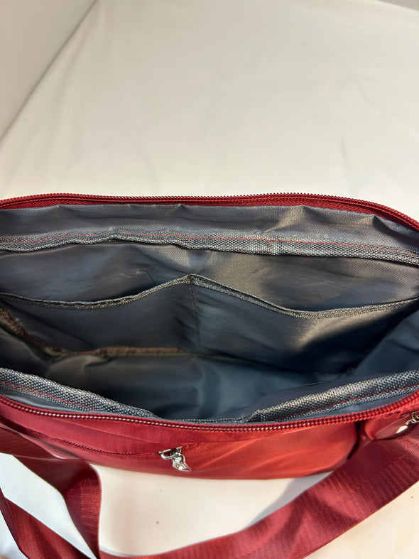 Cross Body Purse, Adjustable Strap, Wine, 13" x 8" NEW