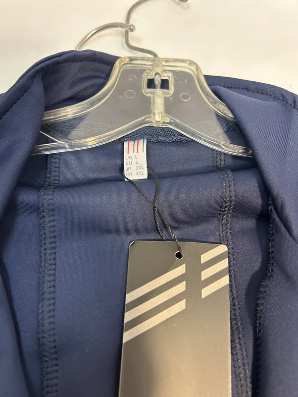 Men's 2 Piece Track Suit, Navy/Green 100% Polyester, Large, New