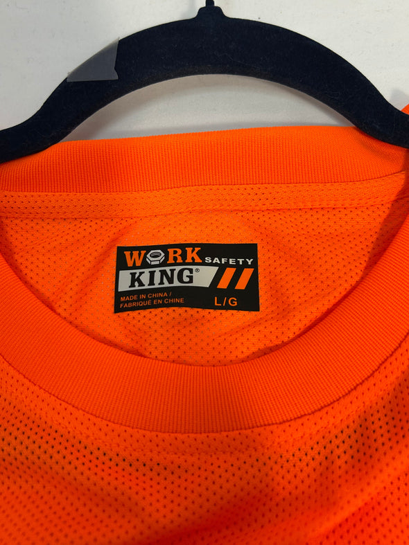 Safety Work Shirt, Orange, Size Large