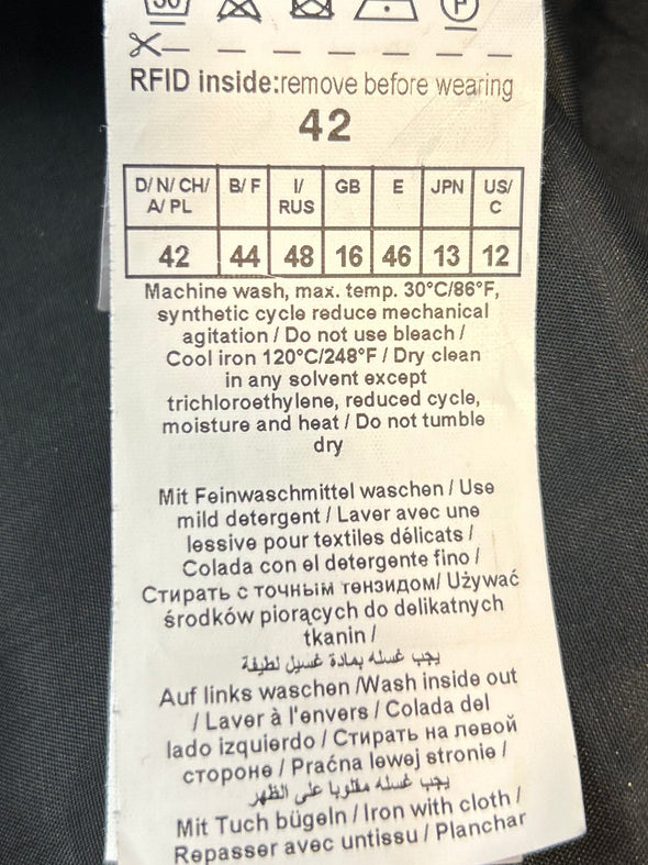 Ladies Lined Long Sleeve Dress, Black, Size 42, Viscose/Nylon