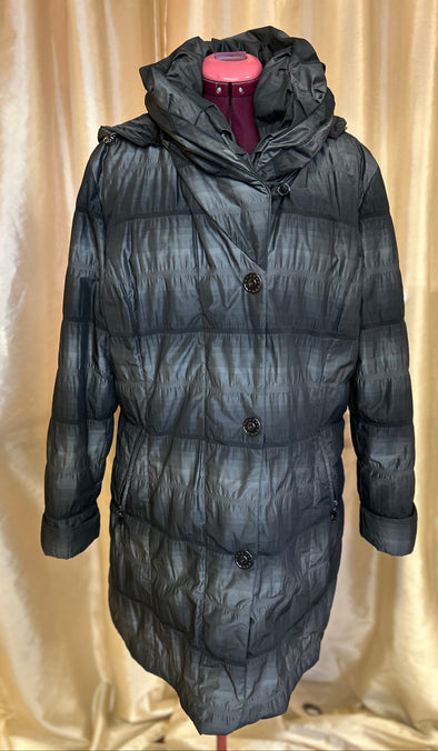 Ladies Lined Lightweight Winter Coat, Black, Size 16,