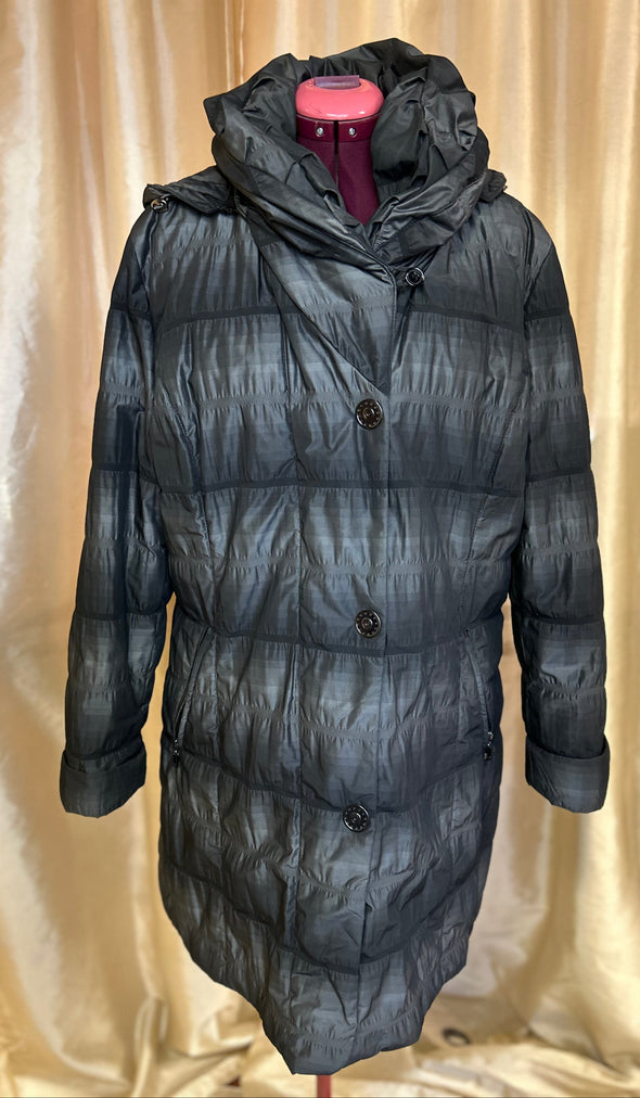 Ladies Lined Lightweight Winter Coat, Black, Size 16,
