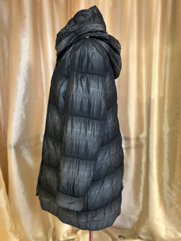 Ladies Lined Lightweight Winter Coat, Black, Size 16,