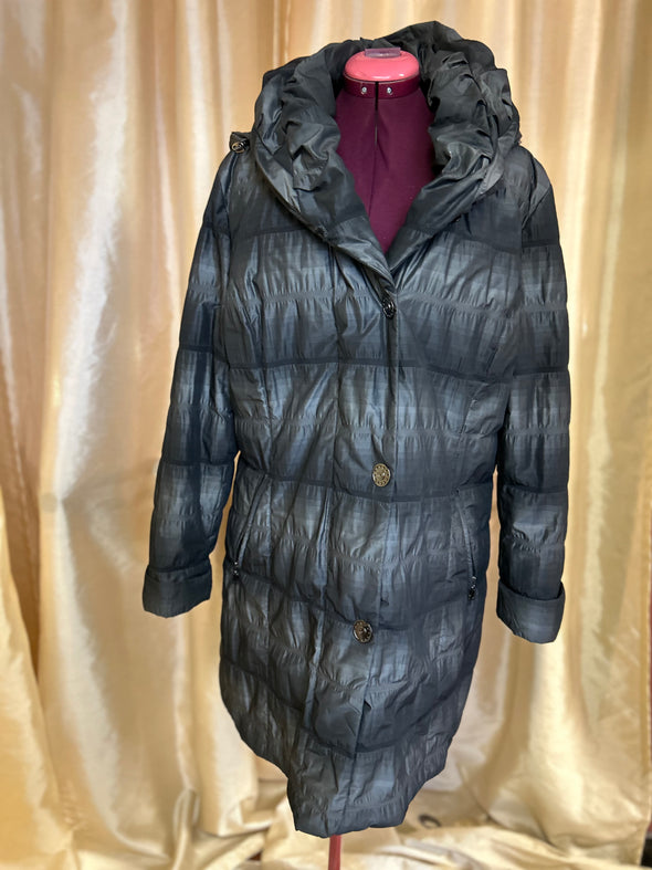 Ladies Lined Lightweight Winter Coat, Black, Size 16,
