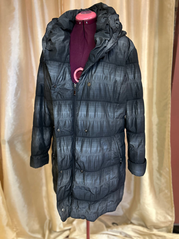 Ladies Lined Lightweight Winter Coat, Black, Size 16,