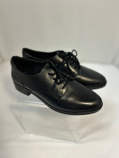 Men's Lace-Up Dress Shoes, Black, Size 7, NEW