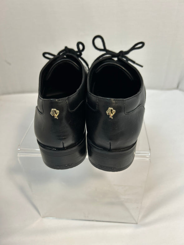 Men's Lace-Up Dress Shoes, Black, Size 7, NEW