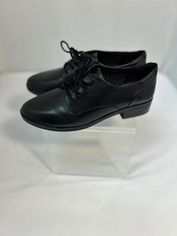 Men's Lace-Up Dress Shoes, Black, Size 7, NEW
