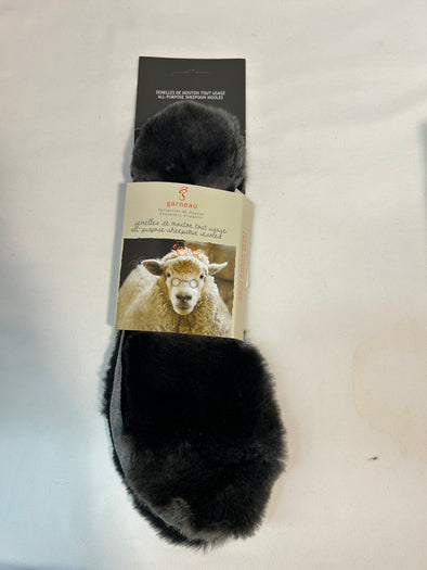 Men's Sheepskin Insoles, Dark Brown, Size 8, NEW