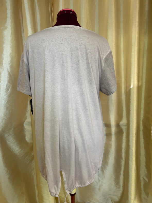 Ladies Short Sleeve Blouse, Pink, One Size, Made in Italy