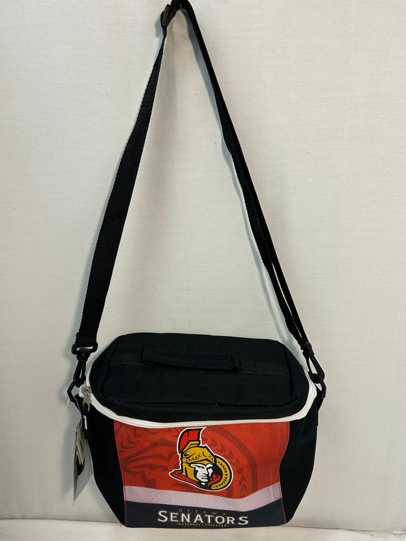 NHL Team Cooler Bag, Black Red Gold Logo on Front, 8" x 12"
