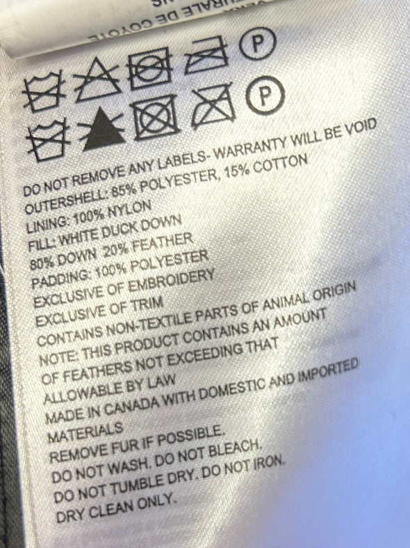 Winter Parka Coat, Gently Used, Grey, Made in Canada